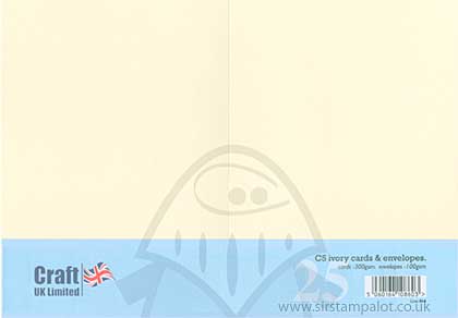 SO: Craft UK Ltd C5 Cards and Envelopes - Ivory (25)