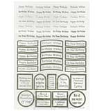 Craft UK Ltd - Birthday Captions - Silver