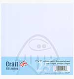 SO: Craft UK Ltd 7x7 inch Cards and Envelopes - White (25)