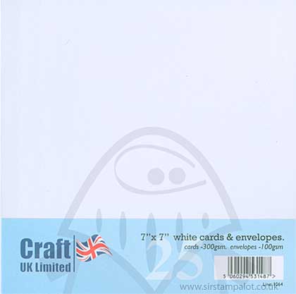 SO: Craft UK Ltd 7x7 inch Cards and Envelopes - White (25)