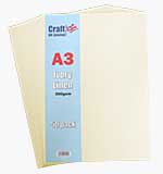 A3 Ivory Linen Card 300 GSM (50 Sheets)