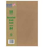 SO: Craft UK Blank Recycled Kraft Card A4, 280gsm (50 sheets)