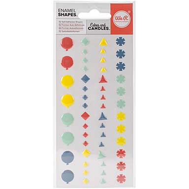 Cakes and Candles Enamel Stickers - Shapes