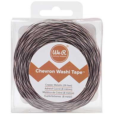 We R Chevron Metallic Washi Tape 1X26 - Copper