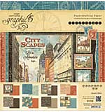 SO: Graphic 45 Double-Sided Paper Pad 12x12 24pk - Cityscapes, 3ea Of 8 Designs