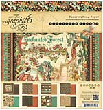 SO: Graphic 45 Double-Sided Paper Pad 8x8 24pk - Enchanted Forest, 3 Each Of 8 Designs