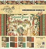 SO: Graphic 45 Double-Sided Paper Pad 12x12 24pk - Enchanted Forest, 3 Each Of 8 Designs