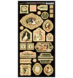 Portrait of a Lady Chipboard Die-Cuts 6X12 Sheet - Decorative