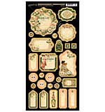 Portrait of a Lady Chipboard Die-Cuts 6X12 Sheet - Journaling
