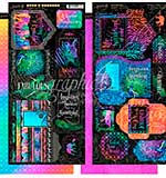 Graphic 45 Kaleidoscope Cardstock Die-Cuts 6x12 Sheets 2pk - Tags and Pockets