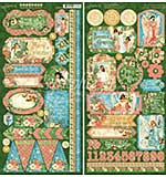 Graphic 45 Joy To The World - 6"x12" Cardstock Stickers 2pcs [s]