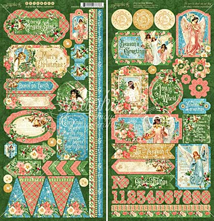 Graphic 45 Joy To The World - 6\"x12\" Cardstock Stickers 2pcs [s]
