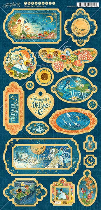 Graphic 45 Dreamland - 6x12 Decorative Chipboard Sheet [s]