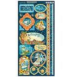 PRE: Graphic 45 Dreamland - 6x12 Cardstock Stickers 2pc