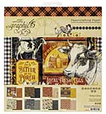 SO: Graphic 45 Farmhouse - 8x8 Double-Sided Paper Pad 24pk