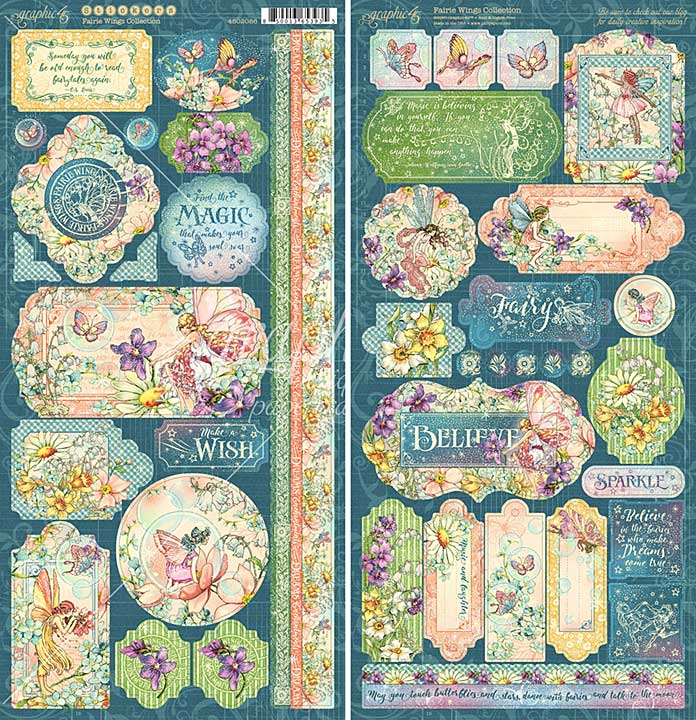 Graphic 45 Fairie Wings - 12x12 Cardstock Stickers [s]