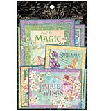 Graphic 45 Fairie Wings - Ephemera and Journaling Cards (16) 4x6. (16) 3x4