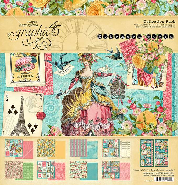 Graphic 45 Ephemera Queen - 12 x 12 Collection Pack [s]