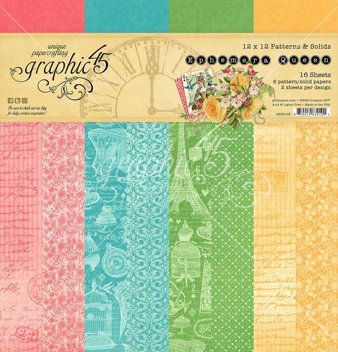 Graphic 45 Ephemera Queen - 12 x 12 Double-Sided Paper Pad, 16pk [s]