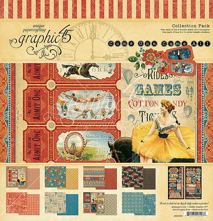 Graphic 45 Come One, Come All! - 12 x 12 Collection Pack [s]