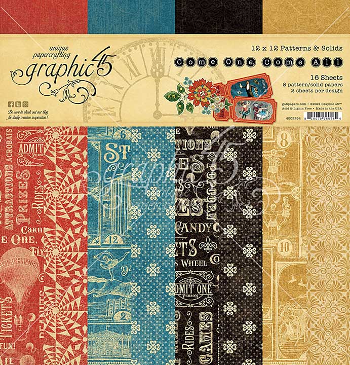 Graphic 45 Come One, Come All! - 12 x 12 Double-Sided Paper Pad, 16pk [s]