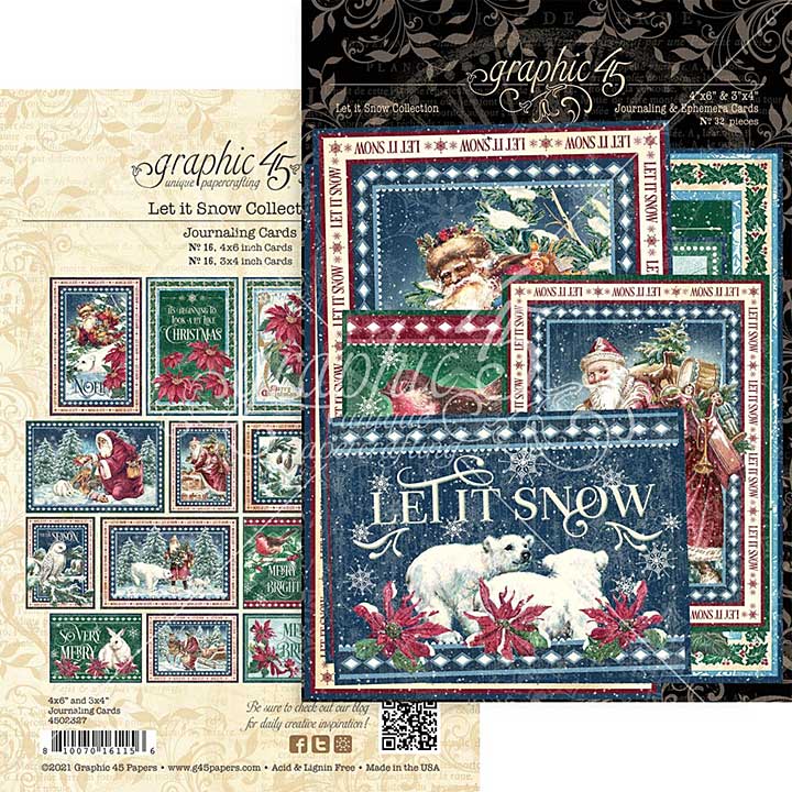 SO: Graphic 45 Let It Snow - Journaling Cards