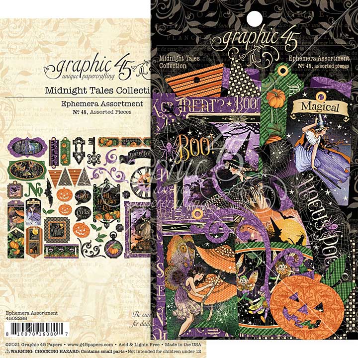 Graphic 45 Midnight Tales - Cardstock Die-Cut Assortment [s]