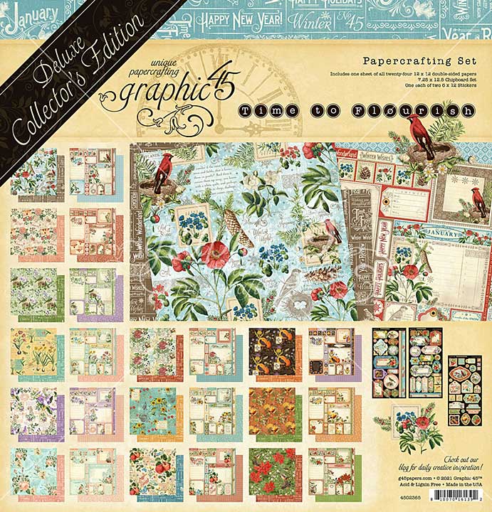SO: Graphic 45 Time To Flourish - Deluxe Collectors Edition Pack 12x12