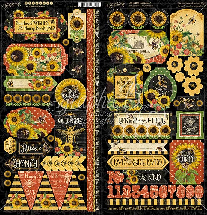 SO: Graphic 45 Let It Bee - Cardstock Stickers 12x12