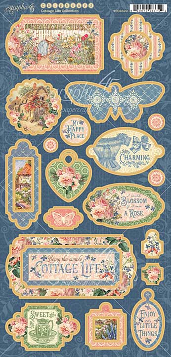 Graphic 45 Cottage Life - Chipboard Die-Cuts 6x12 Sheet [s]