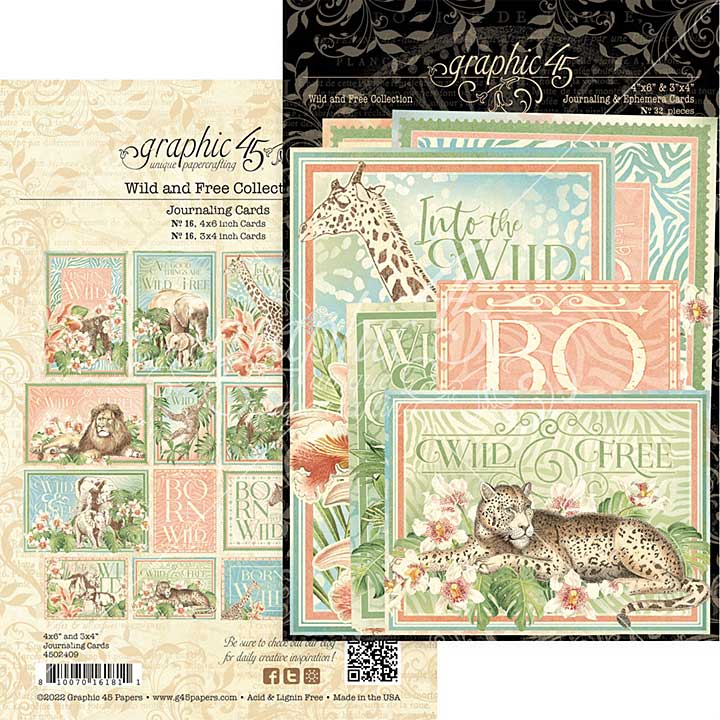 SO: Graphic 45 Wild & Free - Journaling Cards
