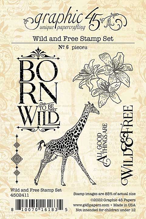 SO: Graphic 45 Wild & Free - Stamp Set