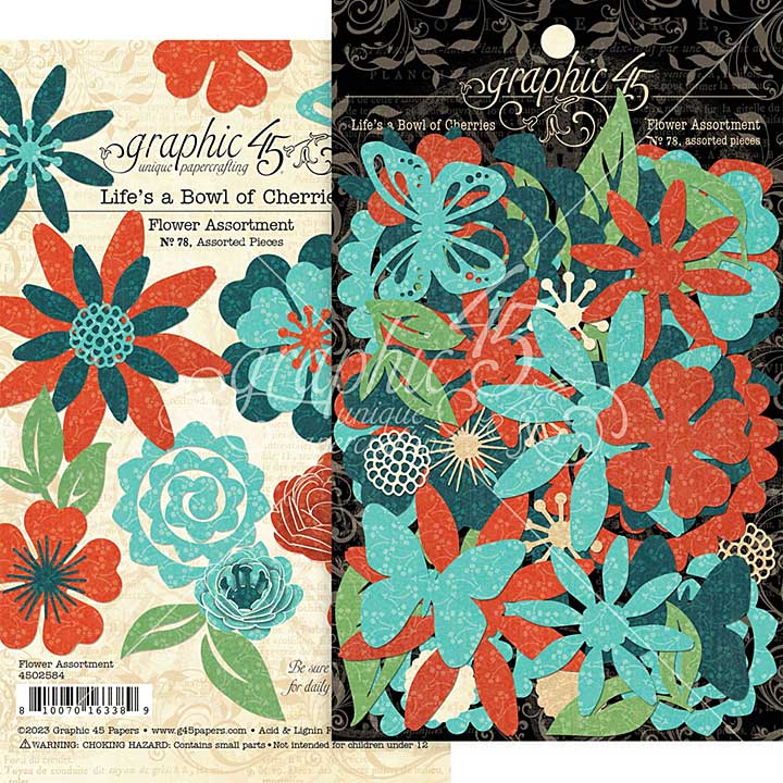 Graphic 45 Lifes A Bowl Of Cherries - Flower Assortment [s]