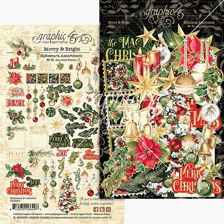 SO: Graphic 45 Merry and Bright Ephemera Assortment