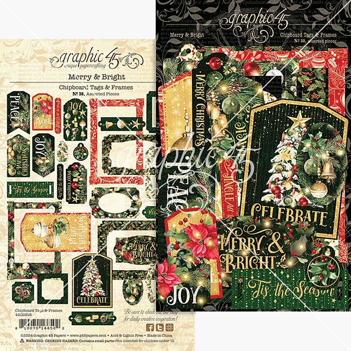 SO: Graphic 45 Merry and Bright Chipboard Tags and Frames