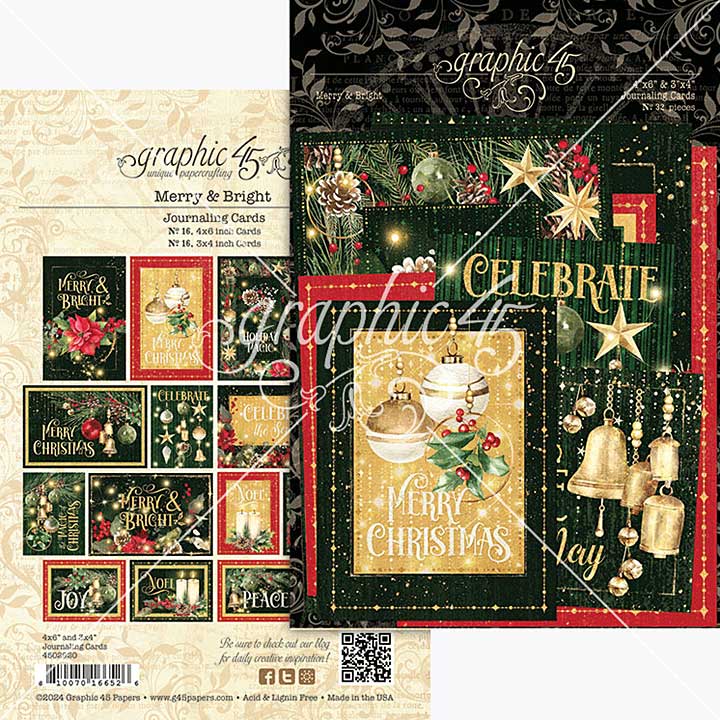 SO: Graphic 45 Merry and Bright Journaling Cards