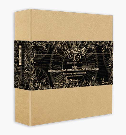 Graphic 45 Deconstructed Trifold Waterfall Folio Album - Kraft