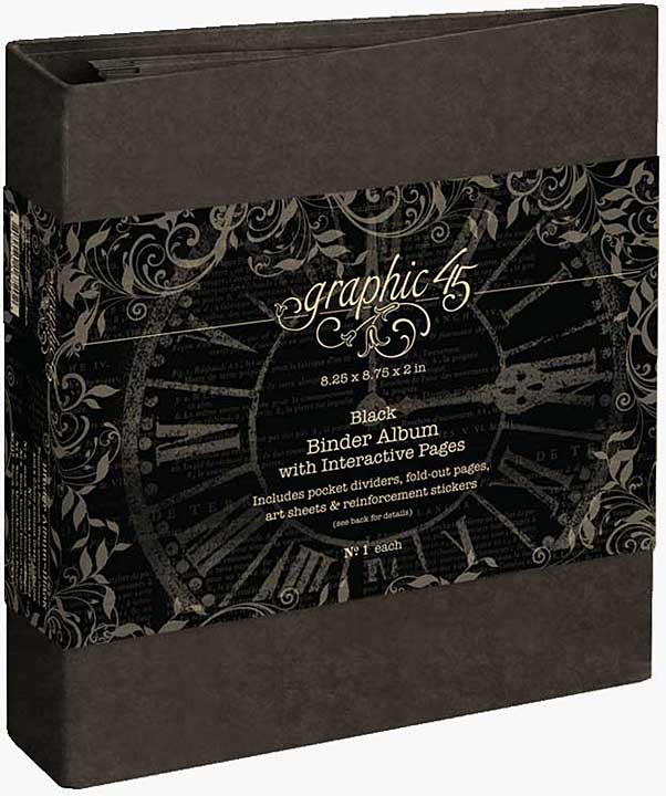 SO: Graphic 45 Binder Album with Interactive Pages Black