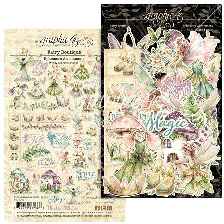 Graphic 45 Fairy Boutique Ephemera Set