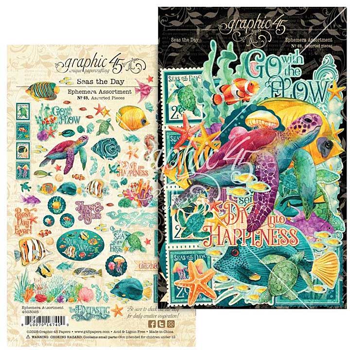 Graphic 45 Seas the Day Ephemera Set