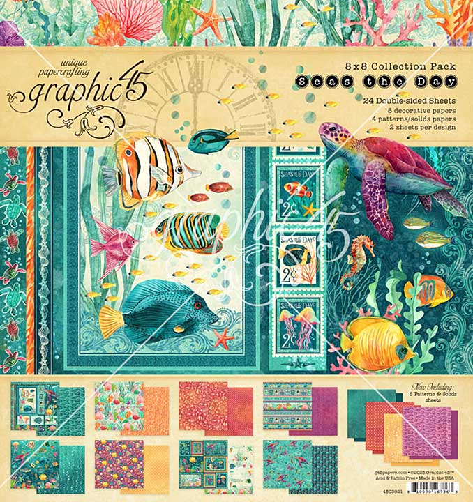 Graphic 45 Seas the Day 8x8 Inch Collection Pack