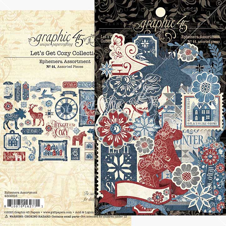 Graphic 45 Lets Get Cozy Ephemera Assortment
