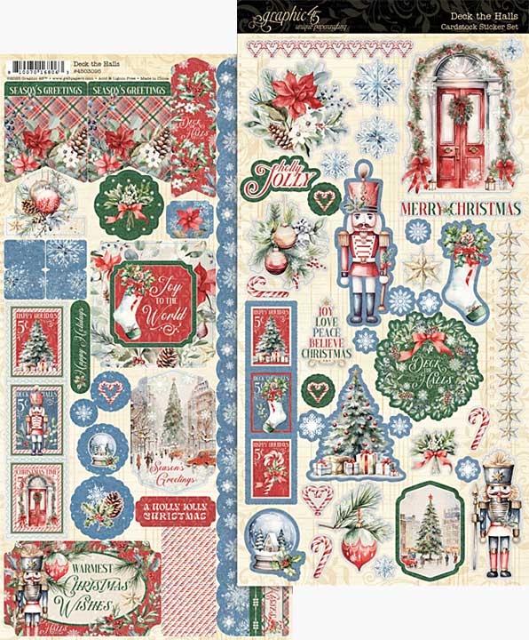 Graphic 45 Deck the Halls Sticker Set