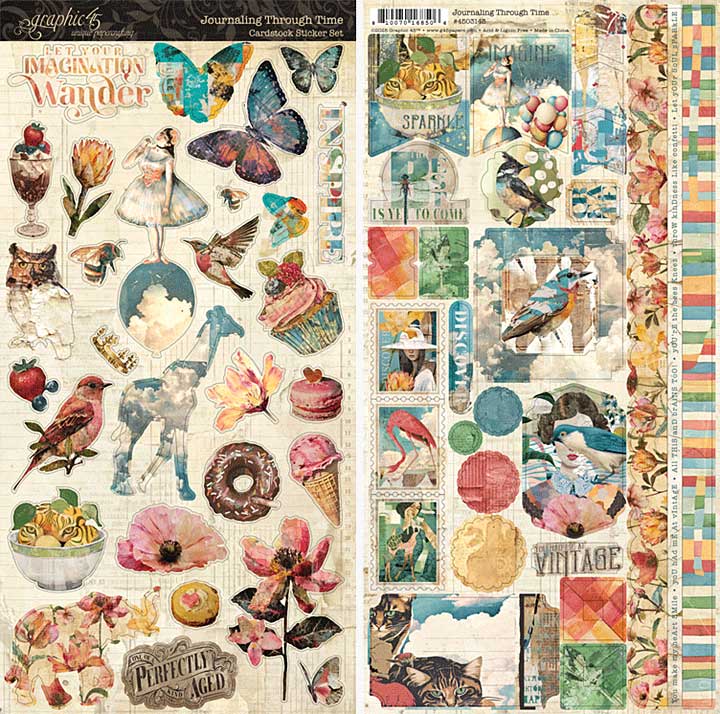 Graphic 45 Journaling Through Time Sticker Set