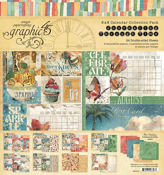 Graphic 45 Journaling Through Time 8x8 Inch Collection Pack