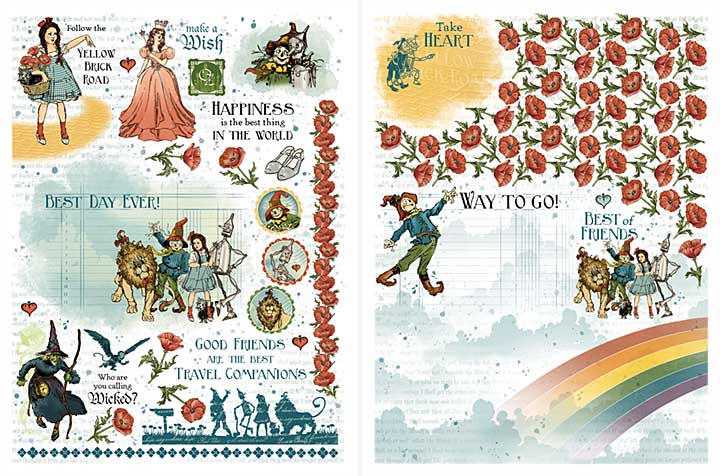 Graphic 45 Wonder of Oz Rub-on Transfers