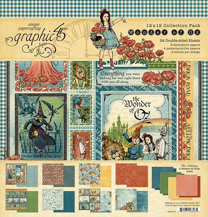 Graphic 45 Wonder of Oz 12x12 Inch Collection Pack