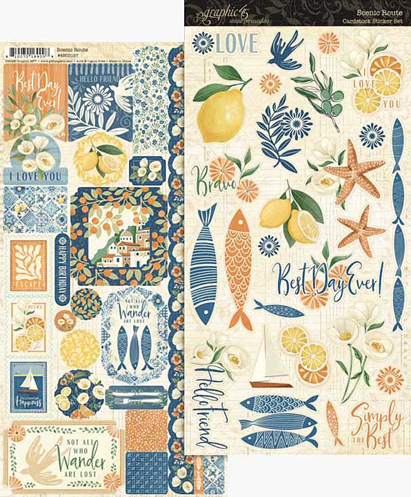 Graphic 45 Scenic Route Sticker Set