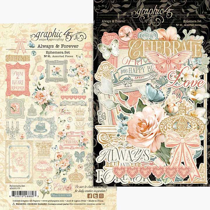 Graphic 45 Always and Forever Ephemera Set
