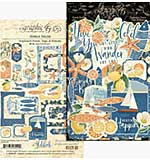 Graphic 45 Scenic Route Chipboard Pieces, Tags and Frames